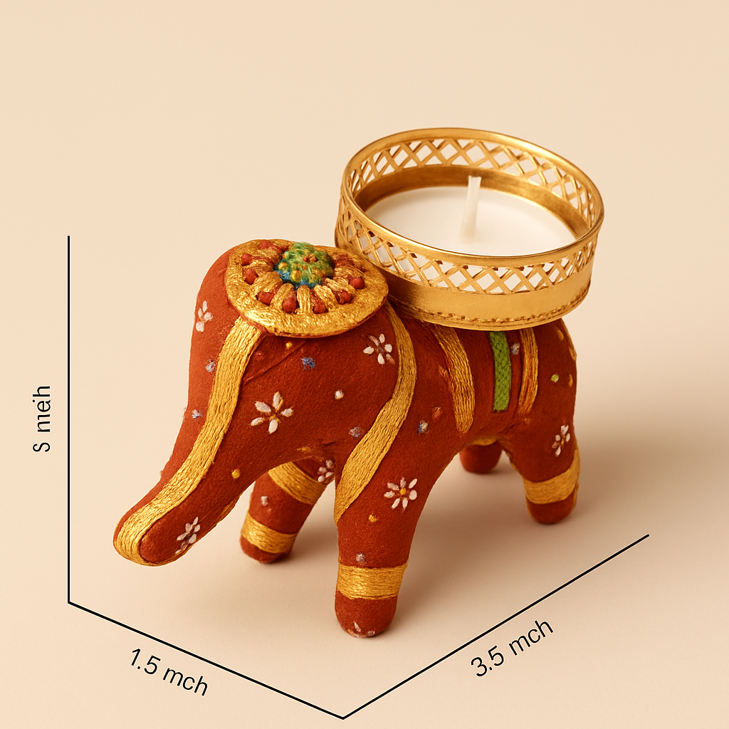 InfyBuy Decorative Elephant Tealight Candle Holder